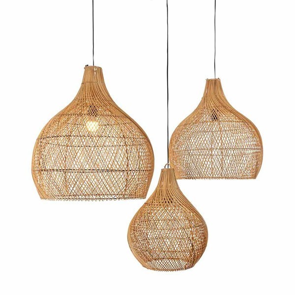 Abat-jour Bawang Rotin Naturel set de 3 - Original Home