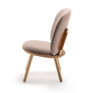 Fauteuil Naïve Low Frêne laine Beige- EMKO