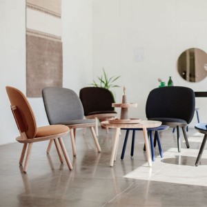Fauteuil Naïve Low Frêne laine Beige- EMKO