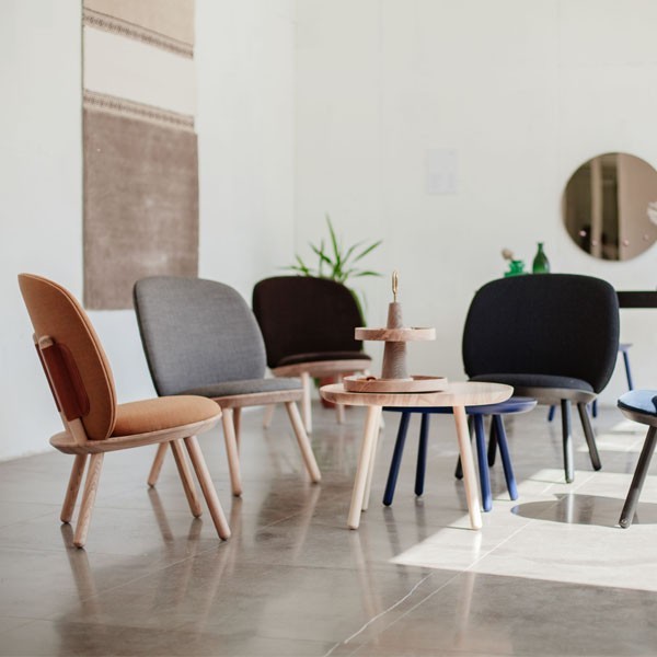 Naïve Low Armchair Beige Wool Ash - EMKO