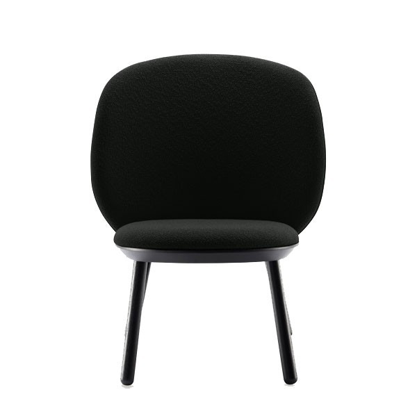 Fauteuil Naïve Low Frêne laine Noir by EMKO