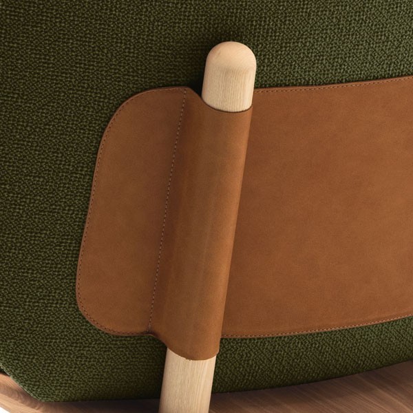 Armchair Naïve Low Ash wool Green by EMKO