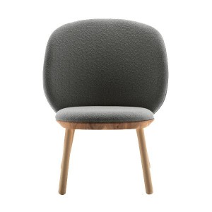 Naïve Low armchair Light gray wool ash - EMKO