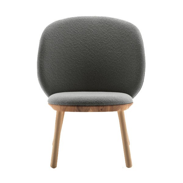 Fauteuil Naïve Low Frêne laine gris clair- EMKO
