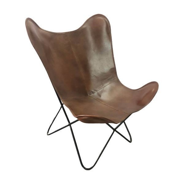 Lazenby lounge chair in buffalo leather - brown | Trademark
