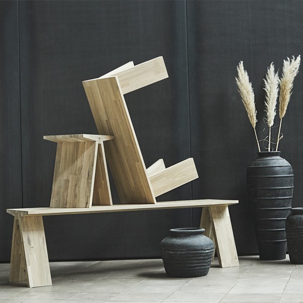 Stool, natural oak - Muubs