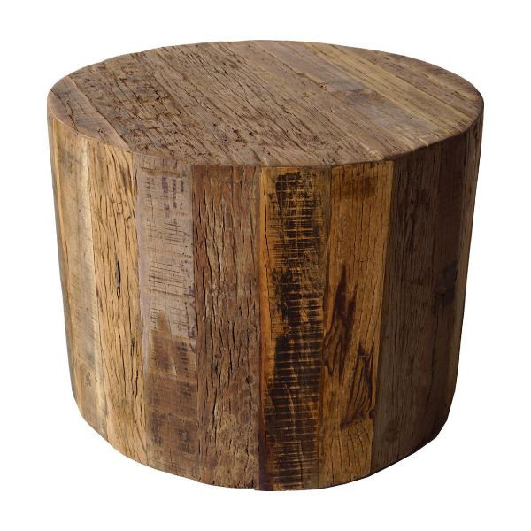 Table basse ronde San Francisco en bois recyclé | Trademark