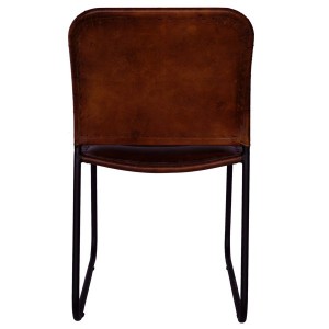 Chair Cuir marron vu de dos
