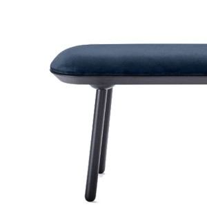 Banc Naïve Frêne et textile bleu - EMKO