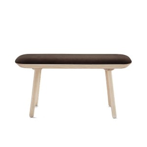 Banc Naïve Frêne et textile marron - EMKO