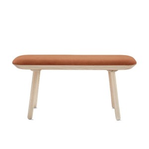 Banc Naïve Frêne et textile terracotta - EMKO