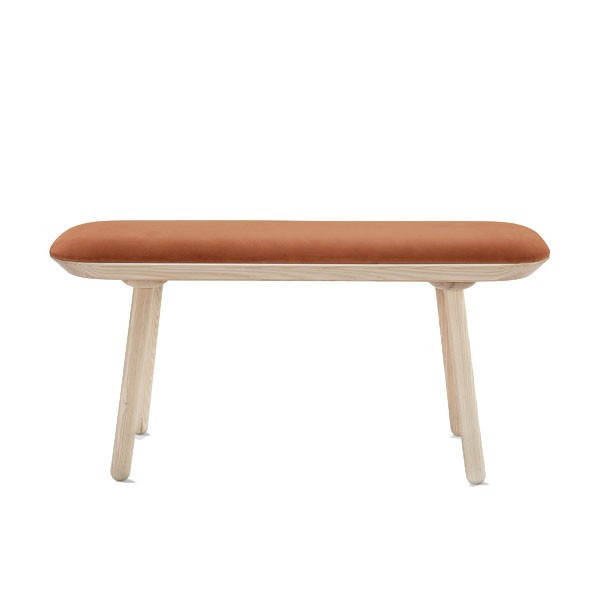 Naïve bench ash and Terracotta textile - EMKO