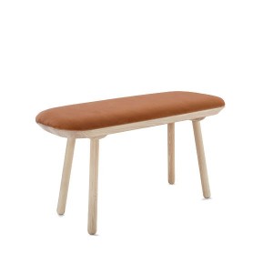 Banc Naïve Frêne et textile terracotta - EMKO