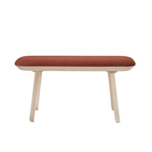 Banc Naïve Frêne et textile cognac - EMKO