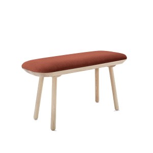 Banc Naïve Frêne et textile cognac - EMKO