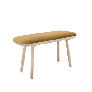 Banc Naïve Frêne et textile jaune - EMKO