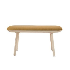 Banc Naïve Frêne et textile jaune - EMKO