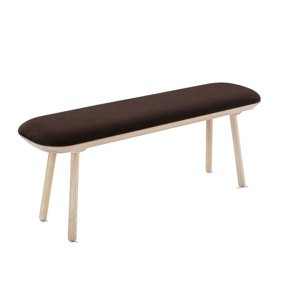 Big Naïve bench ash and brown textile - EMKO