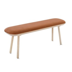 Big Naïve bench ash and Terracotta textile - EMKO