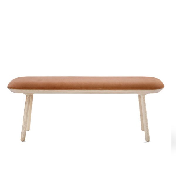 Big Naïve bench ash and Terracotta textile - EMKO