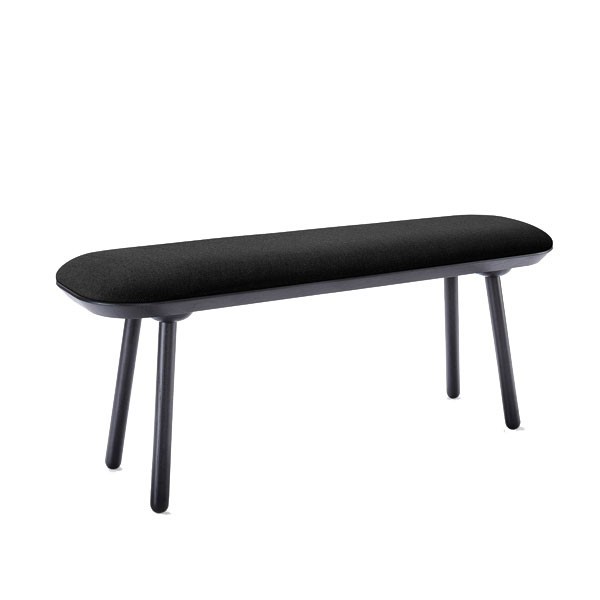 Big Naïve bench Black ash and textile - EMKO - 3 colors