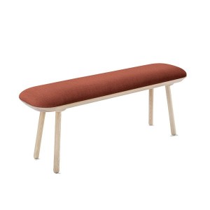 big Naïve bench ash and cognac textile - EMKO