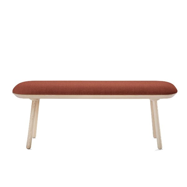 big Naïve bench ash and cognac textile - EMKO