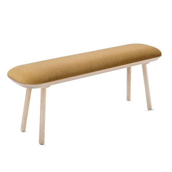 big Naïve bench ash and yellow textile - EMKO