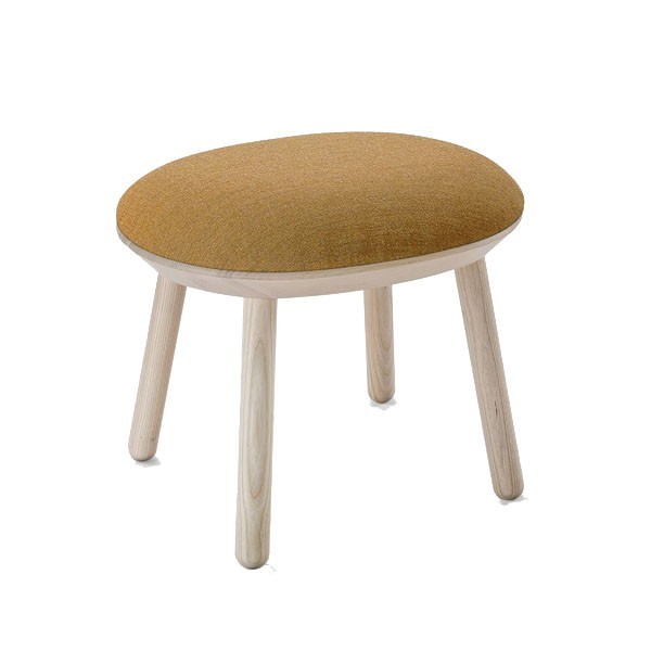 Ash and mustard textile footstool - EMKO