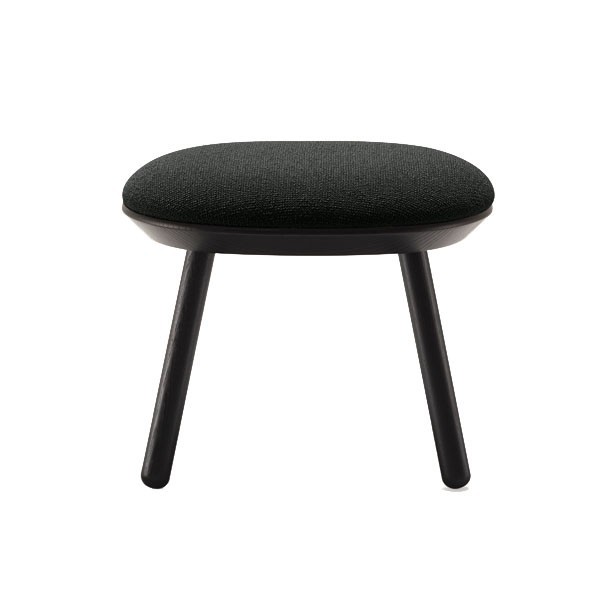 Ash and black textile footstool - EMKO