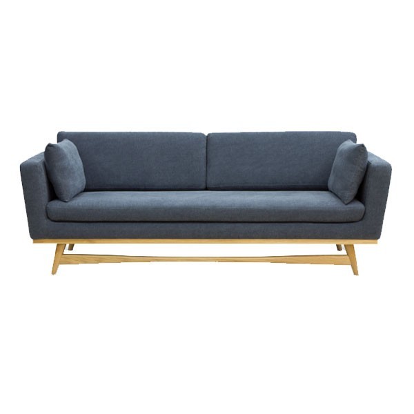 210/3 seater sofa Storm gray fabric and oak - RED Edition