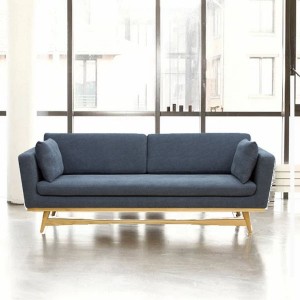 210/3 seater sofa Storm gray fabric and oak - RED Edition