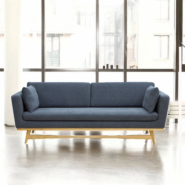 210/3 seater sofa Storm gray fabric and oak - RED Edition