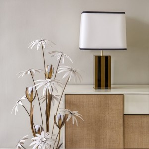 Elysée table lamp 71 cm Lacquered wood & fabric - RED Edition