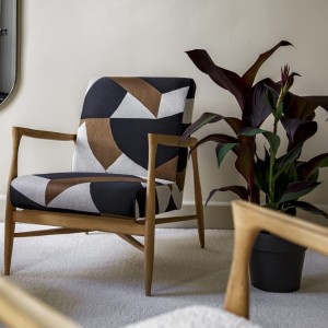 Fauteuil Floating Tissu Lelièvre Dalai et chêne - Red Edition