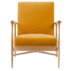 Fauteuil Floating Tissu ocre et chêne - Red Edition