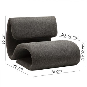 Fauteuil Dubna design Anthracite by Georgsen - Dan form