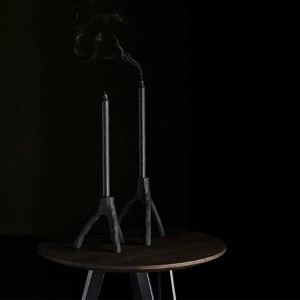 Aion Candle Holder Black - Muubs