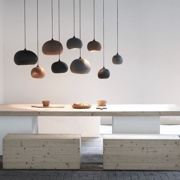Suspension galet Pebble terracotta M - Ay illuminate