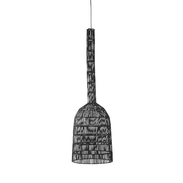 Umut hanging lamp in black rattan - Ay Illuminate