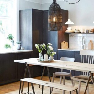 Umut hanging lamp in black rattan - Ay Illuminate