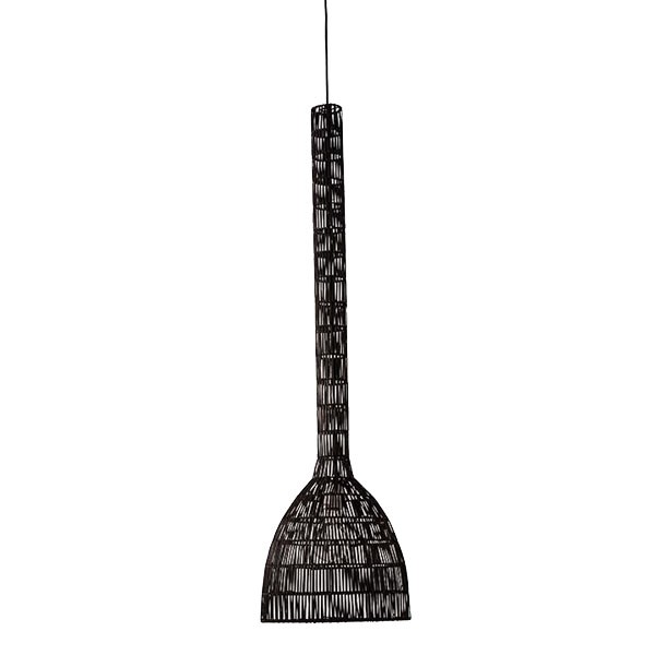 Umut hanging lamp in black rattan - Ay Illuminate