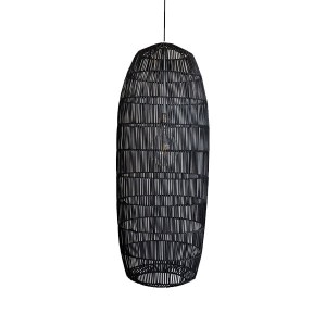 Pickle Rattan pendant light black L - Ay illuminate