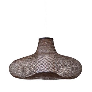 May black bamboo pendant light L - Ay Illuminate