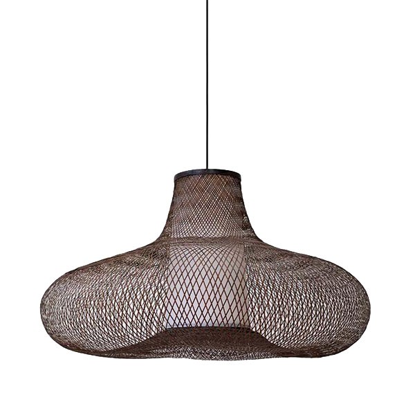 May black bamboo pendant light L - Ay Illuminate