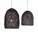 Set of two suspension in black Abaca by Original Home - Woodely.com