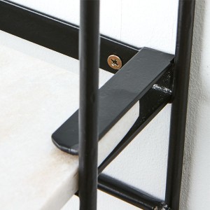 Etagère murale Milan marbre et métal noir L de la maison Affari of Sweden