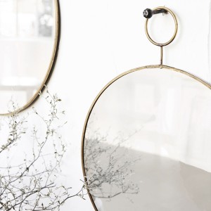 Round mirror Loop Brass - House Doctor
