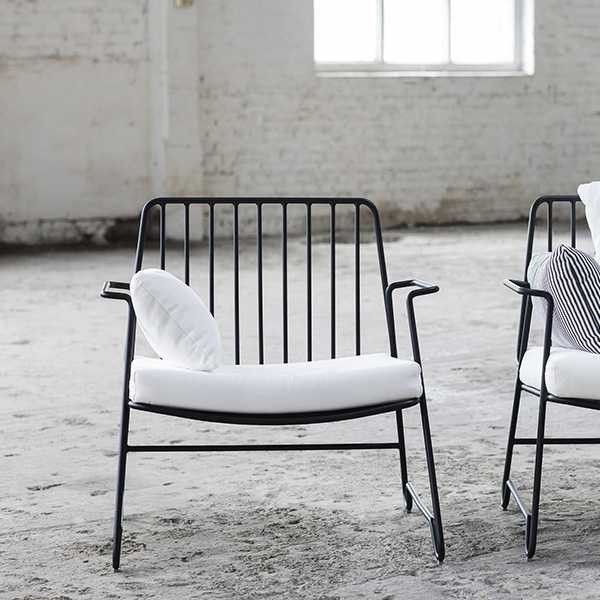 Fish armchair black metal - Serax