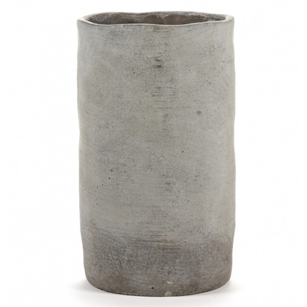 Large rustic white beige pot by Serax